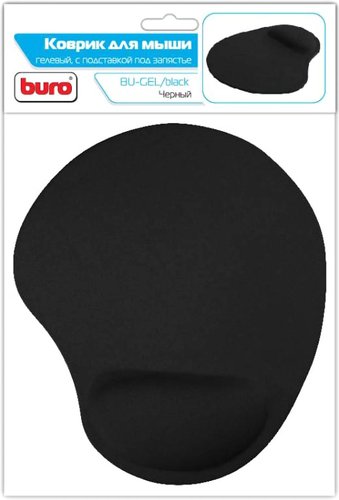 Коврики для мыши Buro BU-GEL (черный)