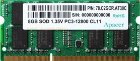 Модуль памяти 8192MB SO-DIMM DDR III PC-10600 1333MHz Apacer AS08GFA60CATBGC