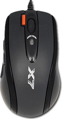 Мышь A4Tech XL-750BK Gamer LAZER Mouse, 3600DPI, 6btn+Roll, Red,Green, USB, RTL