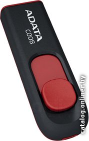 Flash USB ADATA C008 Black+Red 32 Гб (AC008-32G-RKD)