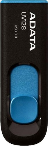 Flash USB ADATA DashDrive UV128 64GB (черный/синий)