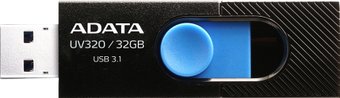 Flash USB ADATA UV320 32GB (черный/голубой)