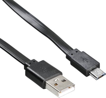 Кабель Buro BHP microUSB 1M Flat (черный)