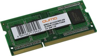 Модуль памяти QUMO 8GB DDR3 SODIMM PC3-12800 QUM3S-8G1600C11R