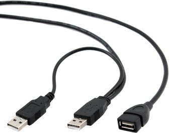 Кабель USB 2.0 A-A 1.8m Gembird Pro (CCP-USB22-AMAF-6) 2xAM/AF, экран, черный