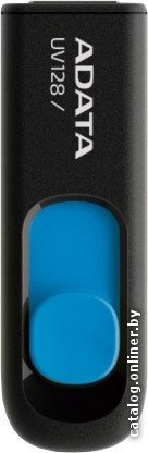Flash USB ADATA DashDrive UV128 32GB (черный/синий)