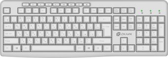 Клавиатура Оклик K225W (белый)