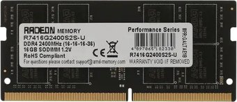 Модуль памяти AMD Radeon R7 Performance Series 16ГБ DDR4 SODIMM 2400 МГц R7416G2400S2S-U
