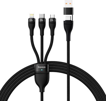 Baseus CASS030101 USB-C/A - USB-C, microUSB, Lightning (1.2 м, черный)