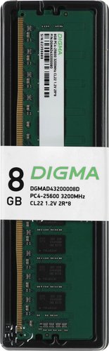 Модуль памяти Digma 8ГБ DDR4 3200 МГц DGMAD43200008D