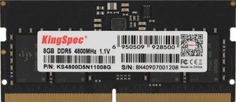 Модуль памяти KingSpec 8ГБ DDR5 SODIMM 4800 МГц KS4800D5N11008G