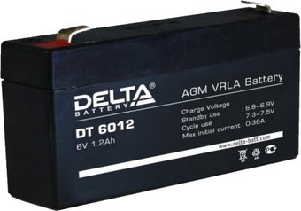 Аккумулятор для ИБП Delta DT 6012 (6В/1.2 А·ч)