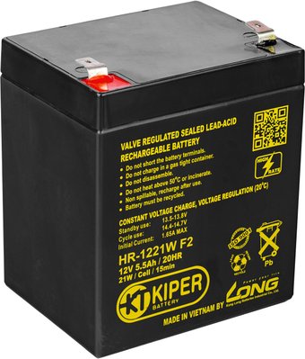 Аккумулятор для ИБП Kiper HR-1221W F2 (12В/5.5 А·ч)