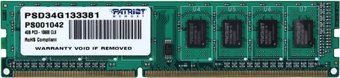 Модуль памяти 4096MB DDR III PC-10600 1333MHz Patriot PSD34G133381