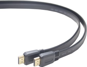 Кабель HDMI- HDMI Gembird 3.0m ver1.4, (CC-HDMI4F-10) плоский, позолоченные контакты, Black